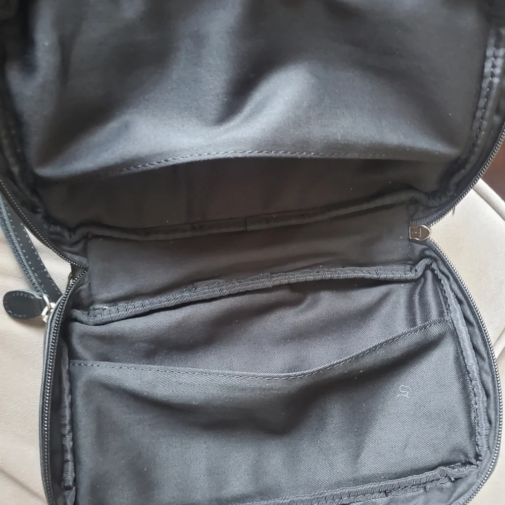 L.L. Bean Vintage Black Leather Planer, Wallet Organizer Bag Mens